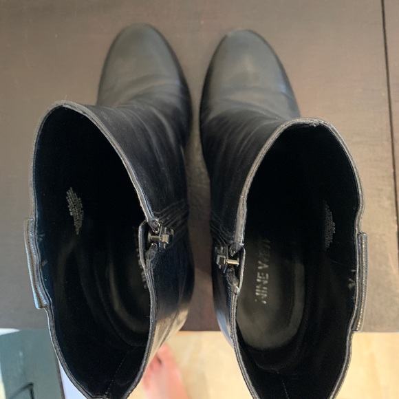 Nine West black leather why not booties size 8 with original box - Picture 8 of 9